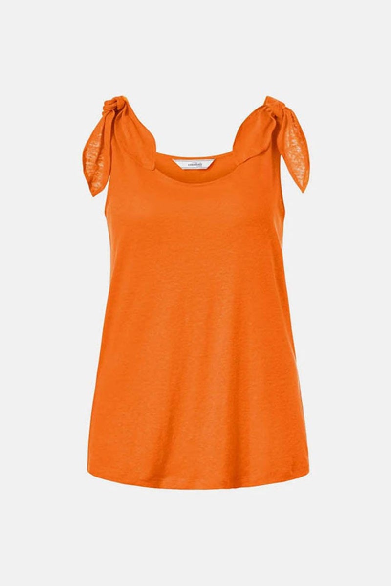 Tchibo Women Top With Knot Detail, Orange - Image 2